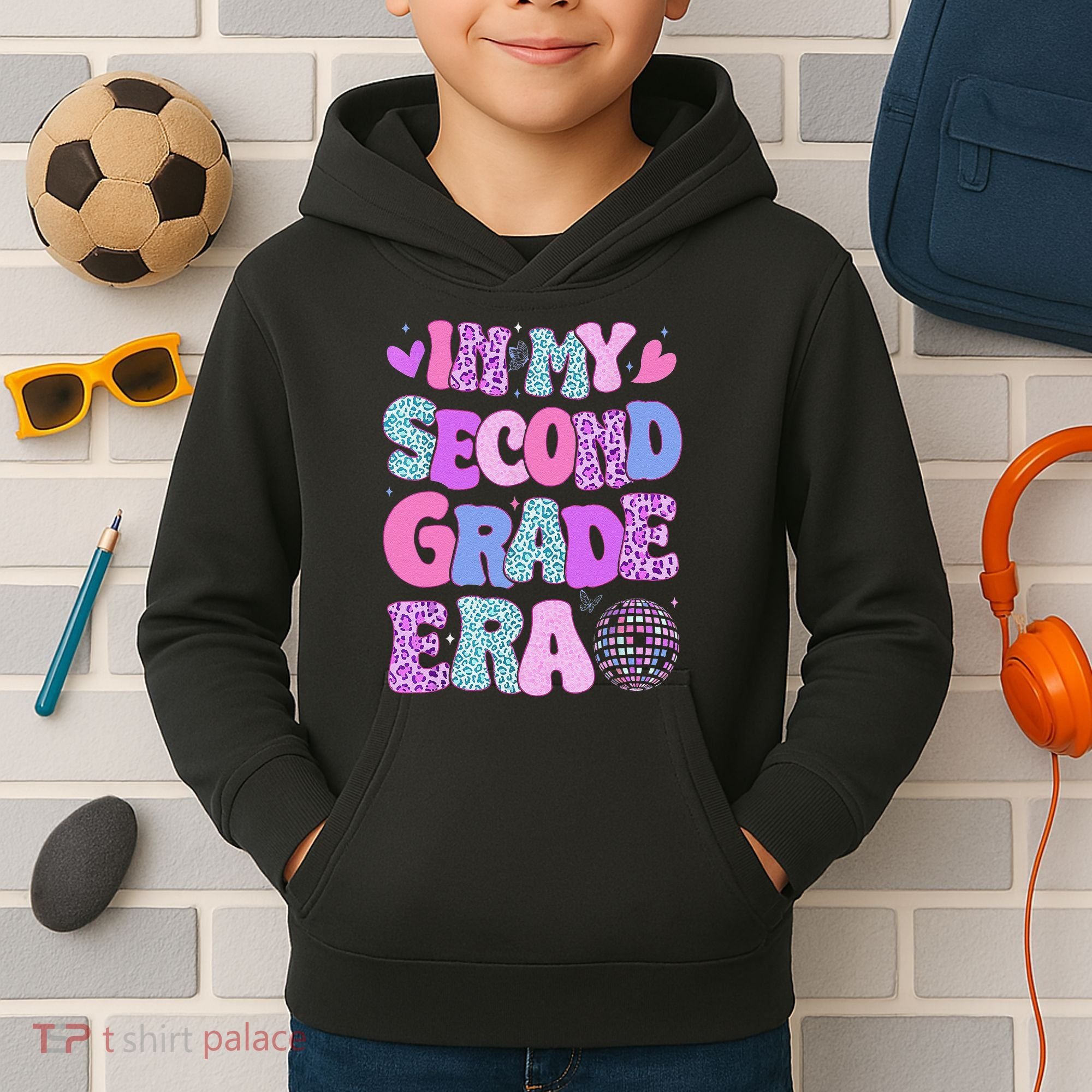 In My Second Grade Era Back To School 2nd Grade Teacher Kids Hoodie