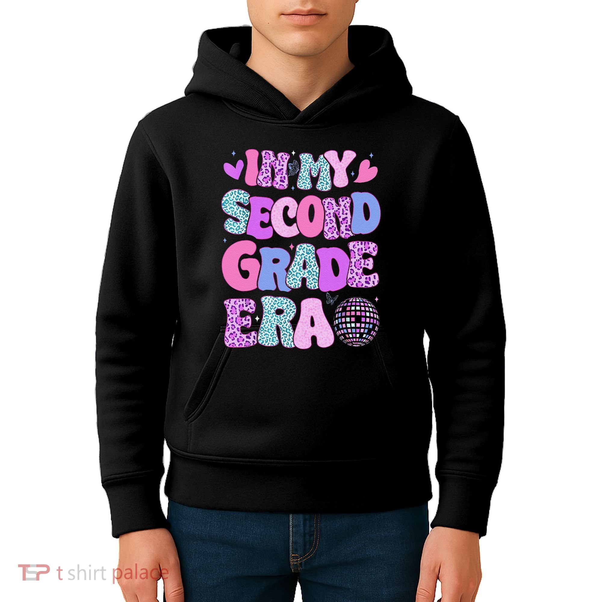 In My Second Grade Era Back To School 2nd Grade Teacher Kids Hoodie