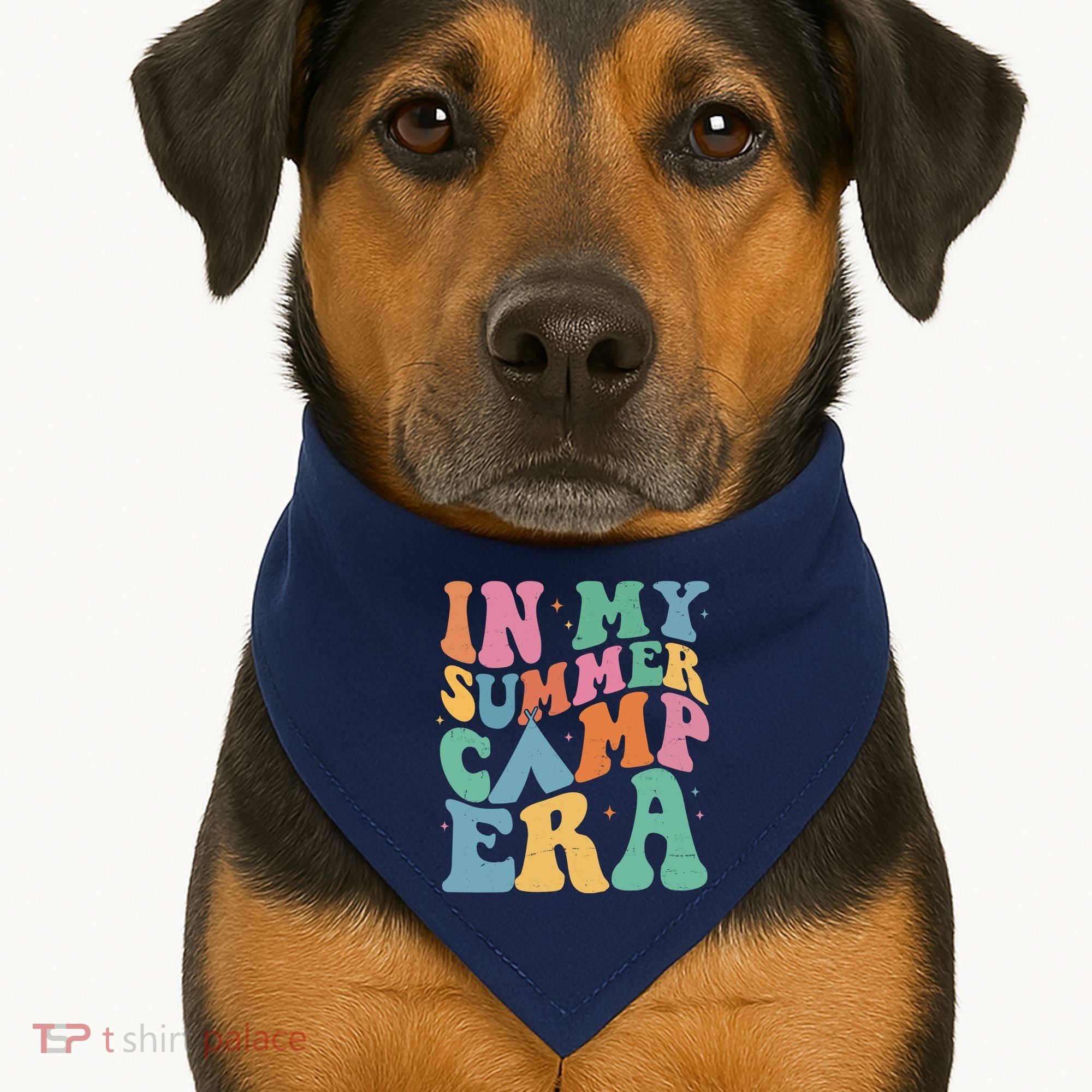 In My Summer Camp Era Retro Groovy USA-Made Doggie Bandana