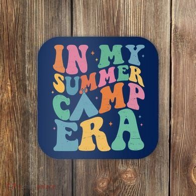 In My Summer Camp Era Retro Groovy Coaster