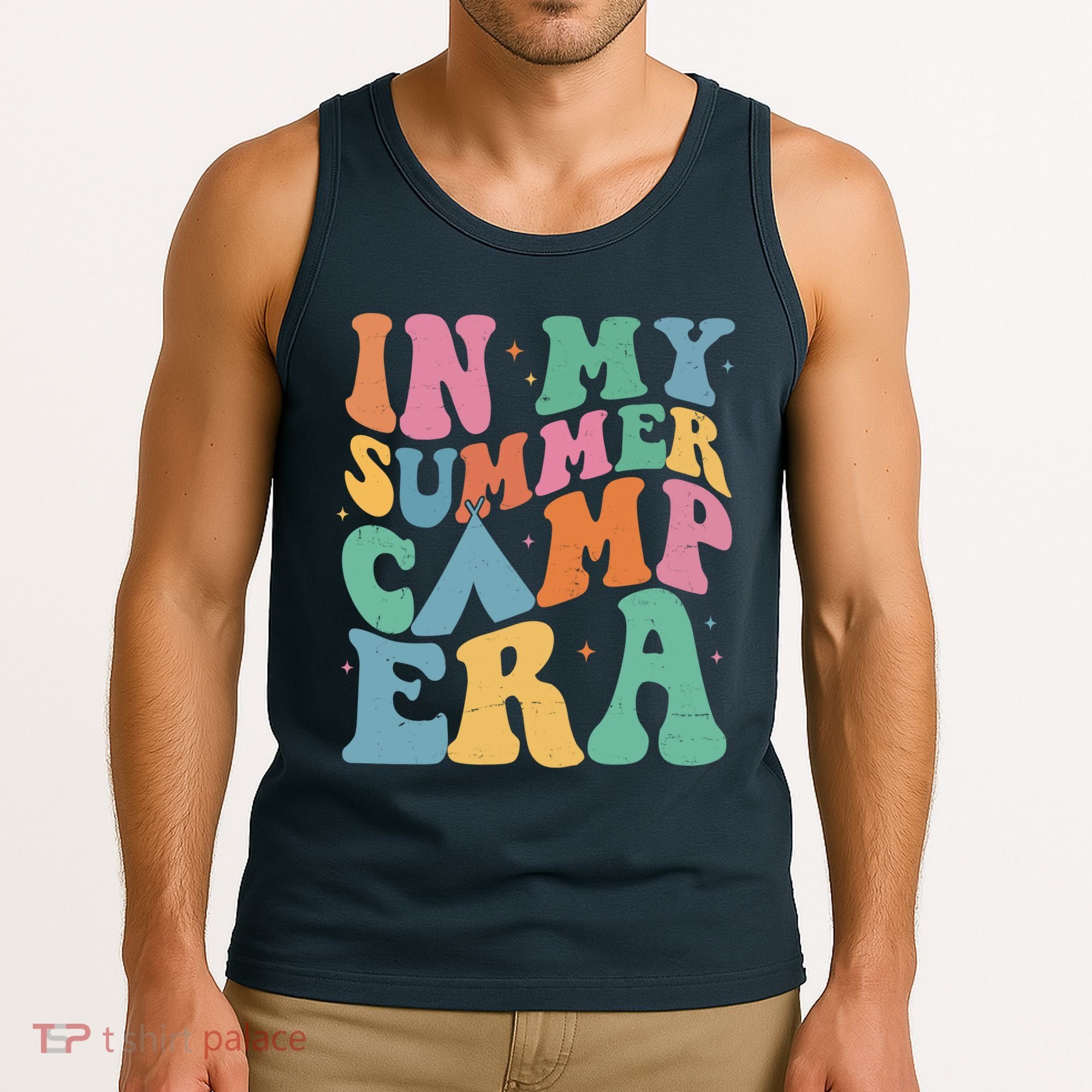 In My Summer Camp Era Retro Groovy Tank Top