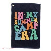 In My Summer Camp Era Retro Groovy Golf Towel thumb 0