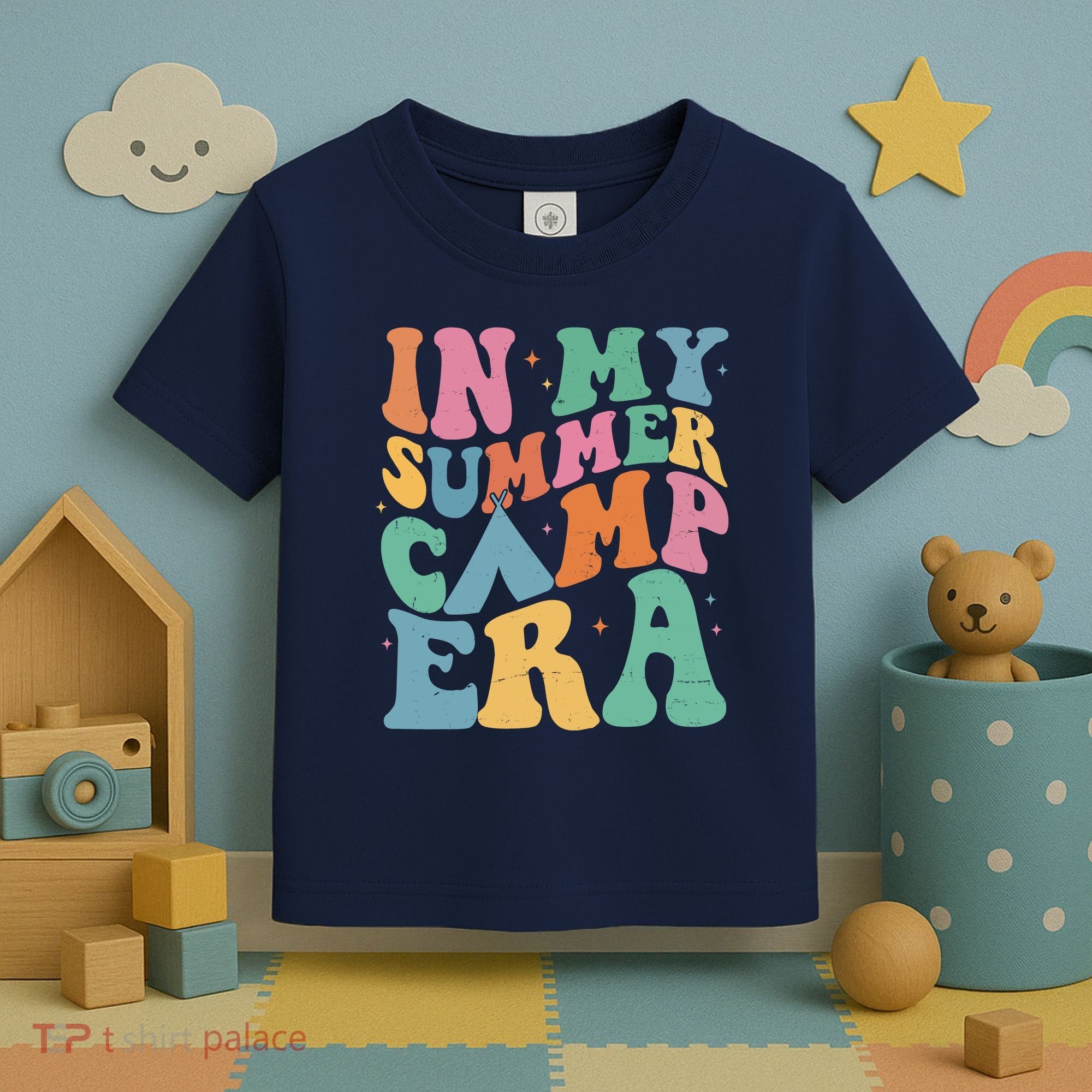 In My Summer Camp Era Retro Groovy Toddler T-Shirt