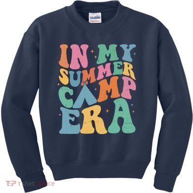 In My Summer Camp Era Retro Groovy Kids Sweatshirt