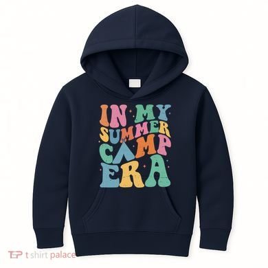 In My Summer Camp Era Retro Groovy Kids Hoodie