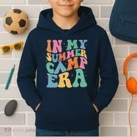In My Summer Camp Era Retro Groovy Kids Hoodie thumb 2