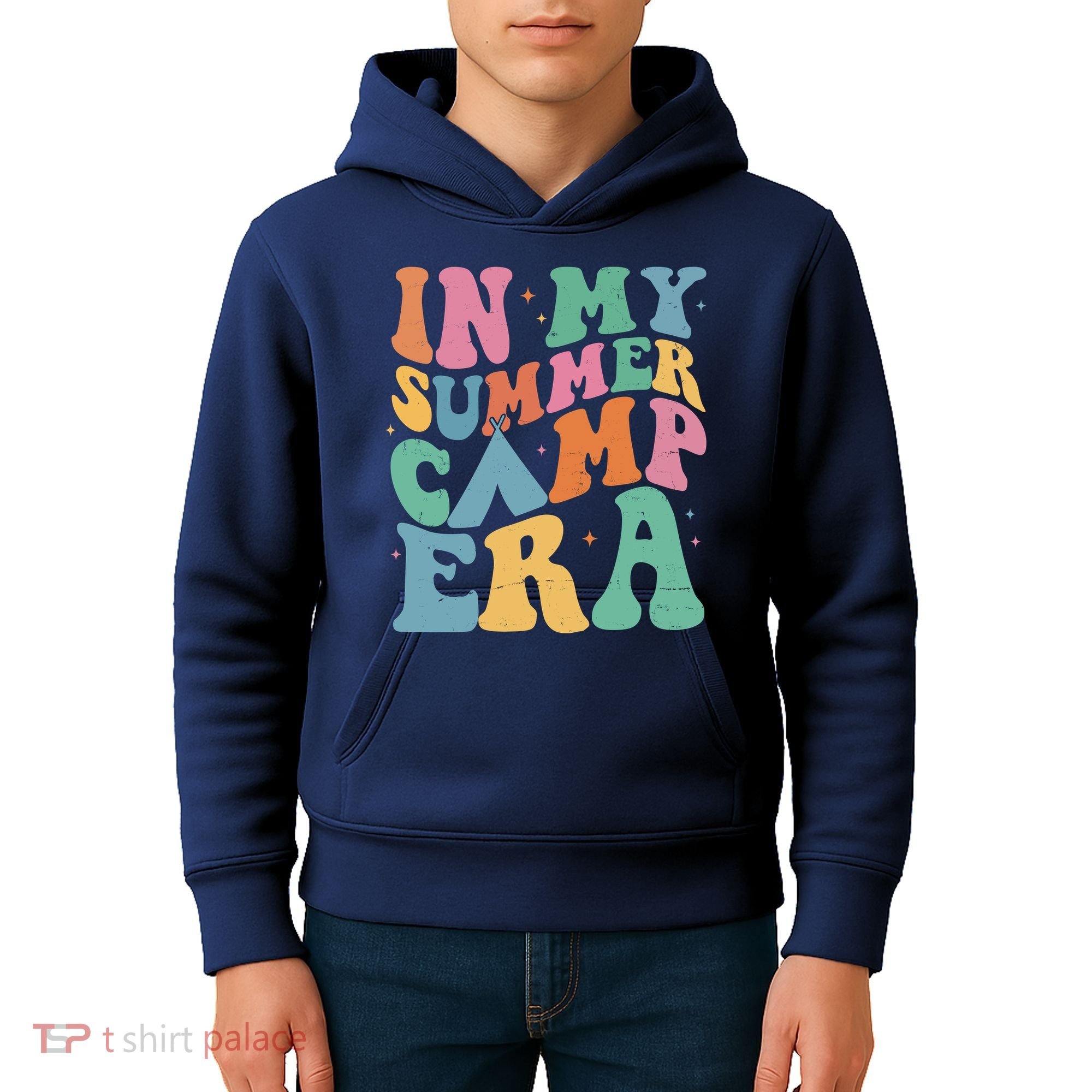 In My Summer Camp Era Retro Groovy Kids Hoodie