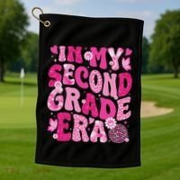In My Second Grade Era Teachers Women Back To School Golf Towel thumb 1