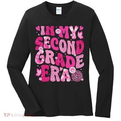 In My Second Grade Era Teachers Women Back To School Women's Long Sleeve Shirt
