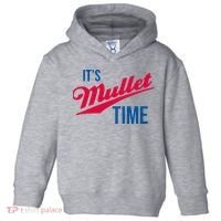 ItS Mullet Time Funny Redneck Mullet Toddler Hoodie thumb 0