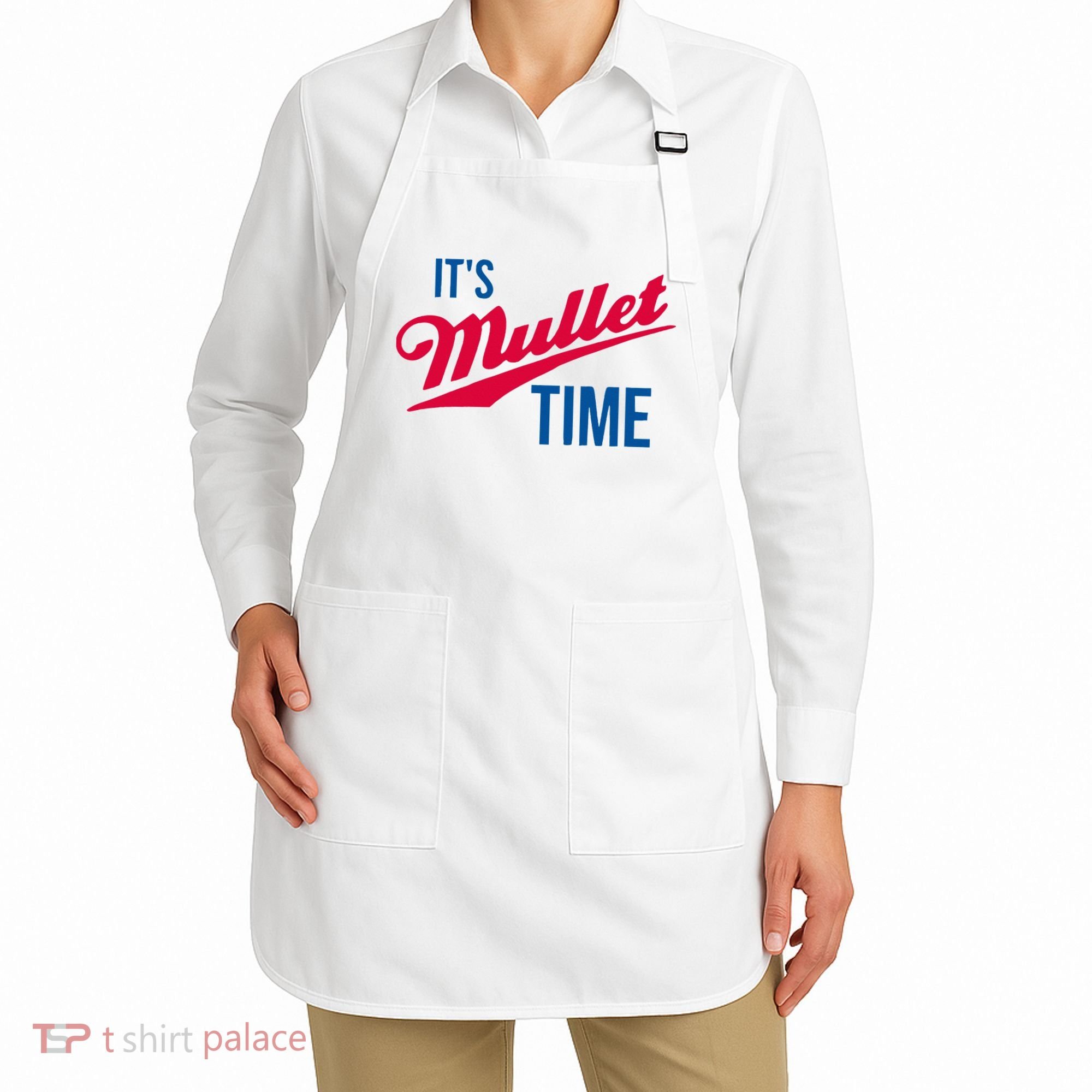 ItS Mullet Time Funny Redneck Mullet Apron