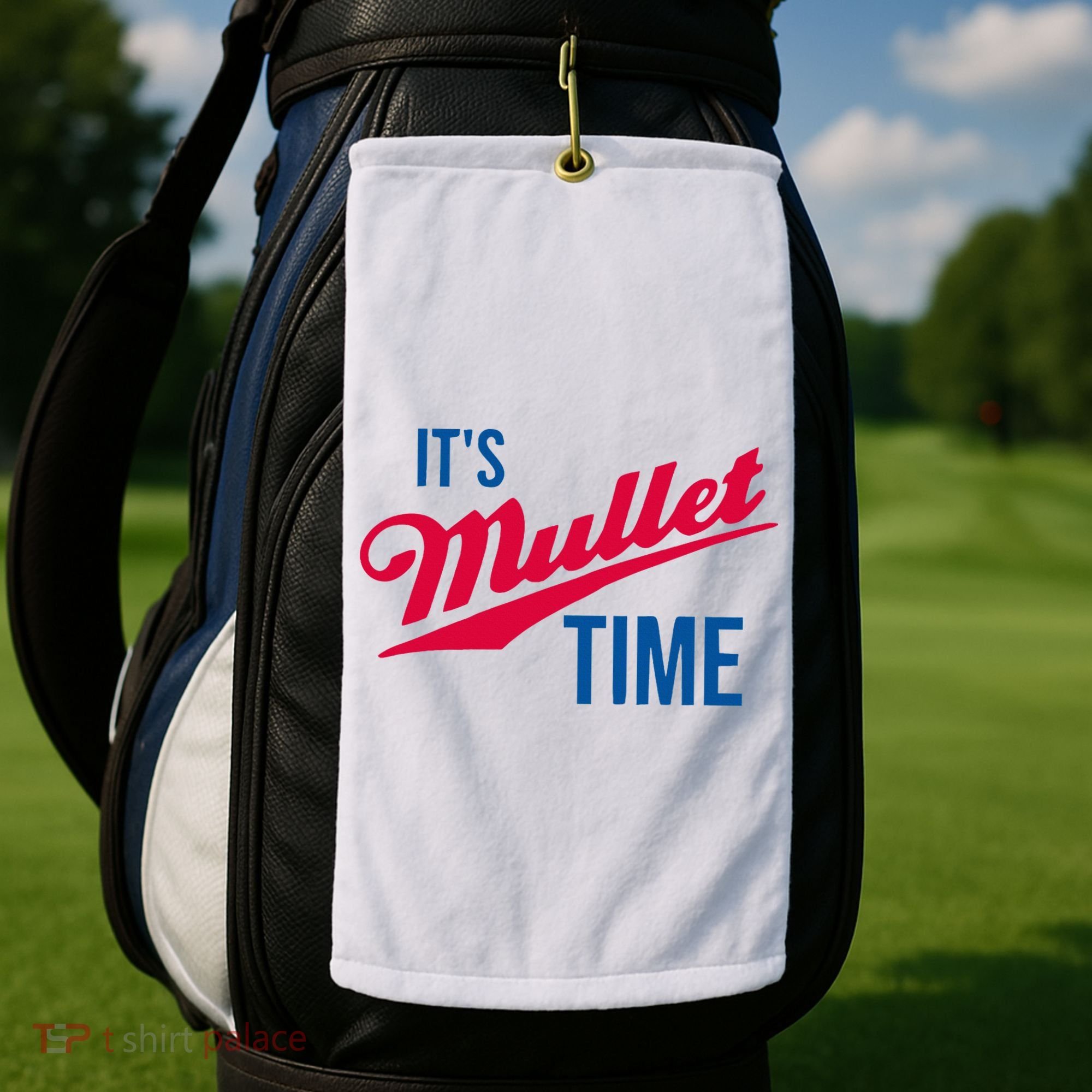 ItS Mullet Time Funny Redneck Mullet Golf Towel