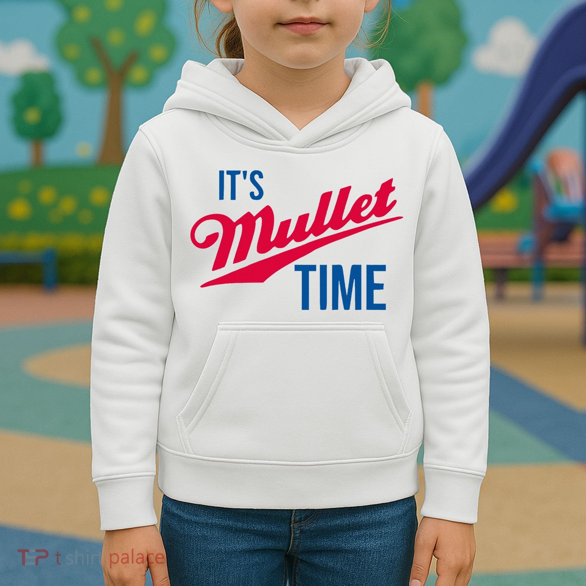 ItS Mullet Time Funny Redneck Mullet Kids Hoodie