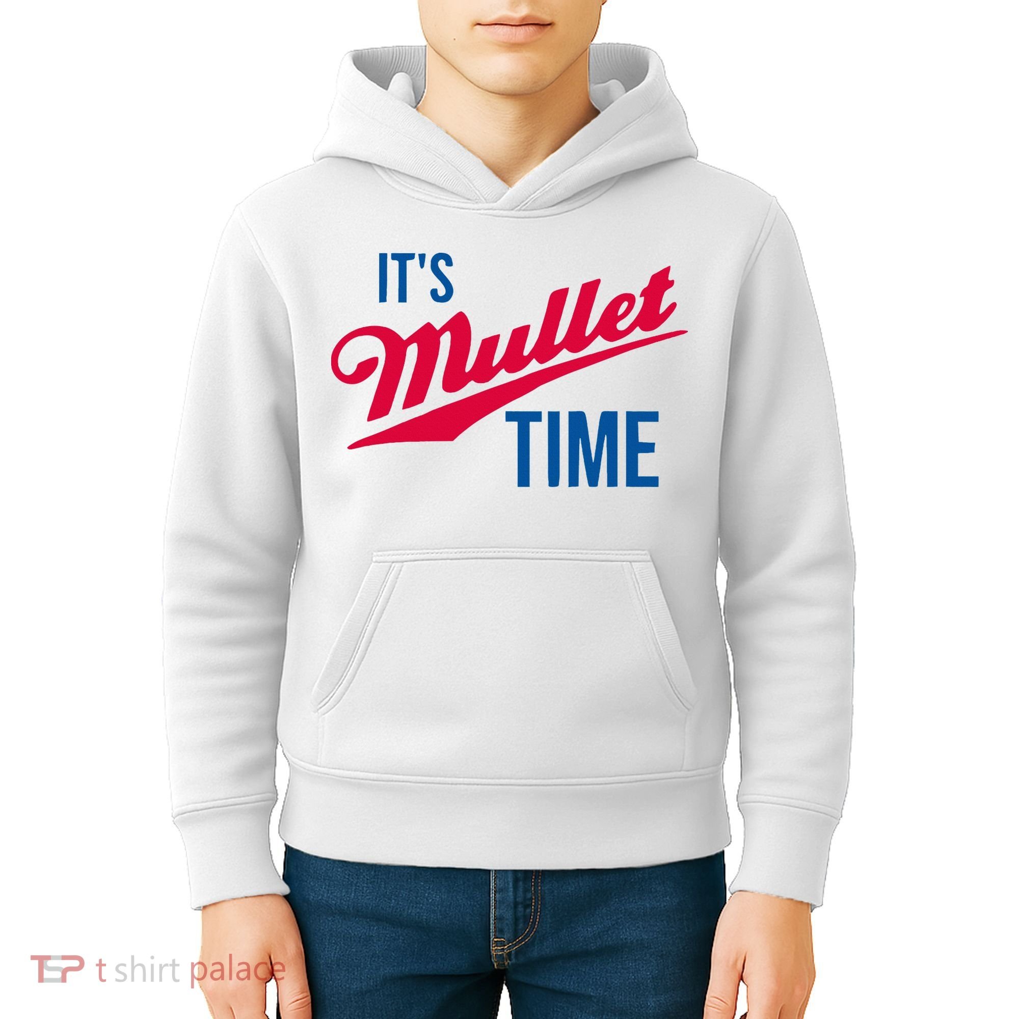 ItS Mullet Time Funny Redneck Mullet Kids Hoodie