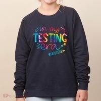 In My Testing Era Tie Dye Test Day For Student Teacher Women's Sweatshirt thumb 0