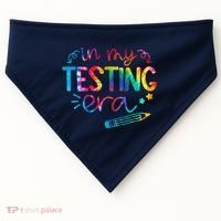In My Testing Era Tie Dye Test Day For Student Teacher USA-Made Doggie Bandana thumb 0