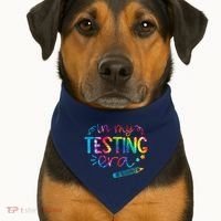 In My Testing Era Tie Dye Test Day For Student Teacher USA-Made Doggie Bandana thumb 1
