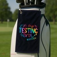 In My Testing Era Tie Dye Test Day For Student Teacher Golf Towel thumb 2