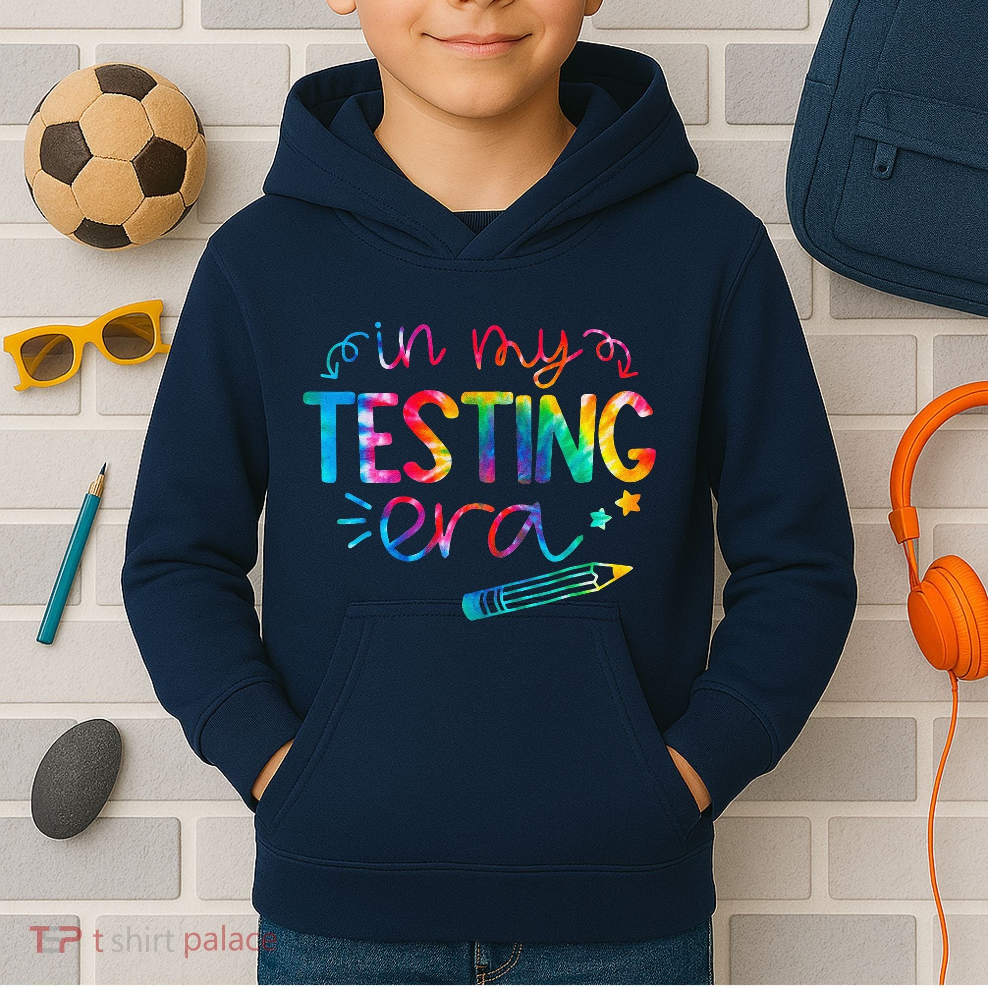 In My Testing Era Tie Dye Test Day For Student Teacher Kids Hoodie