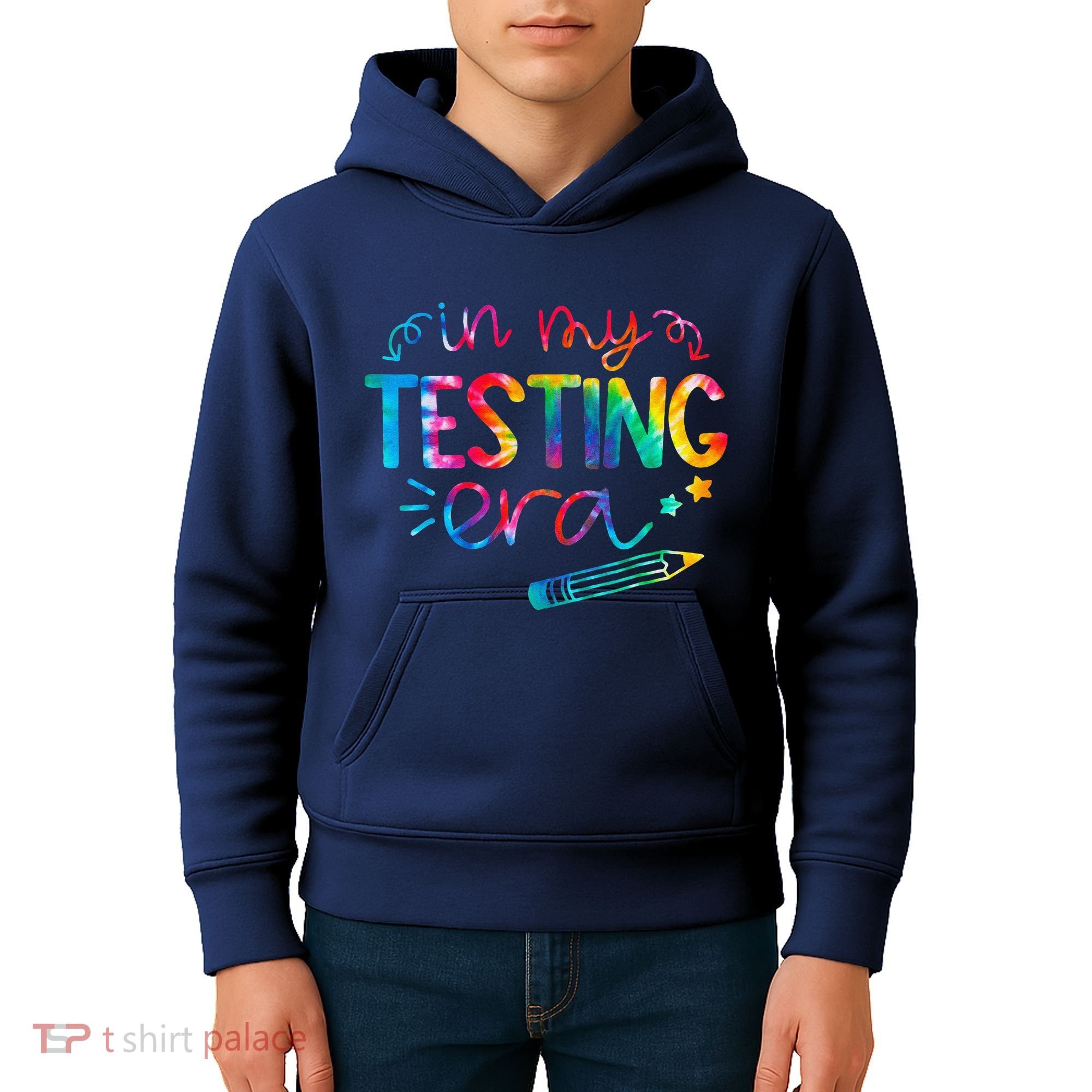 In My Testing Era Tie Dye Test Day For Student Teacher Kids Hoodie