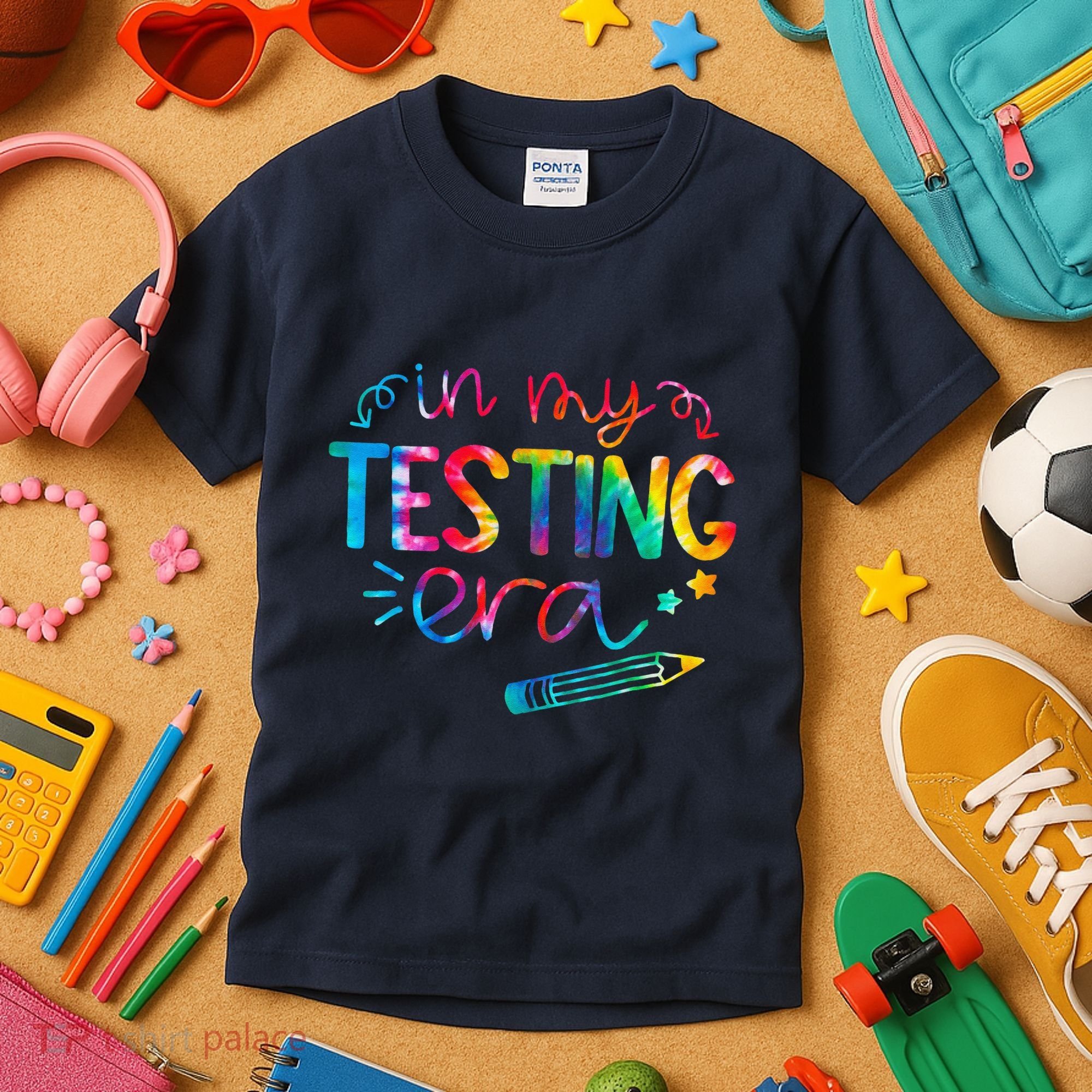 In My Testing Era Tie Dye Test Day For Student Teacher Kids T-Shirt