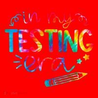 In My Testing Era Tie Dye Test Day For Student Teacher Santa Hat thumb 1