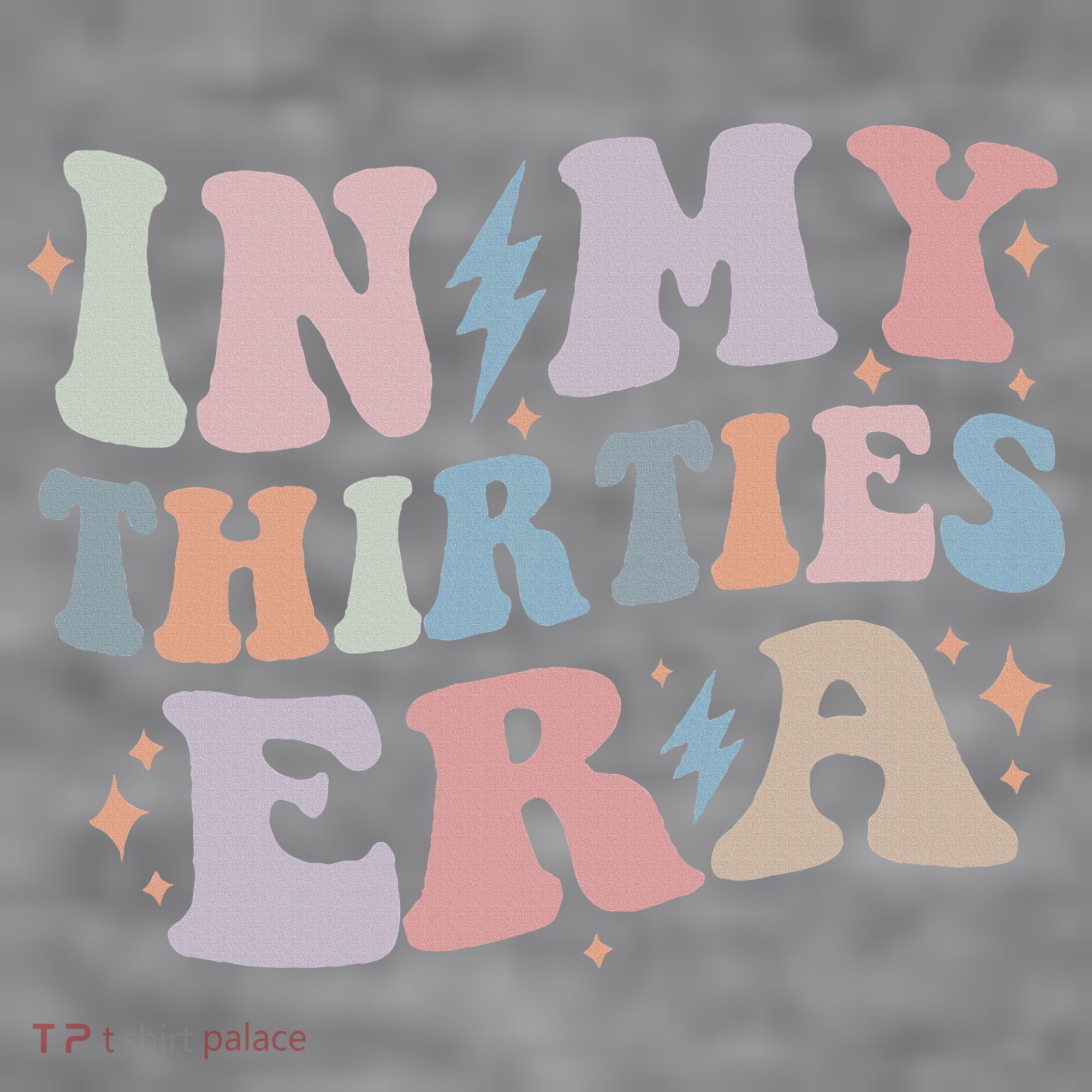 In My Thirties Era Groovy 30th Birthday Funny For Her Women Women's Racerback Cropped Tank
