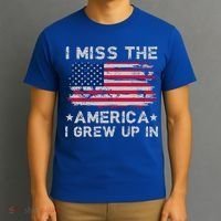 I Miss The America I Grew Up In American Flag Patriotic Meaningful Gift T-Shirt thumb 3