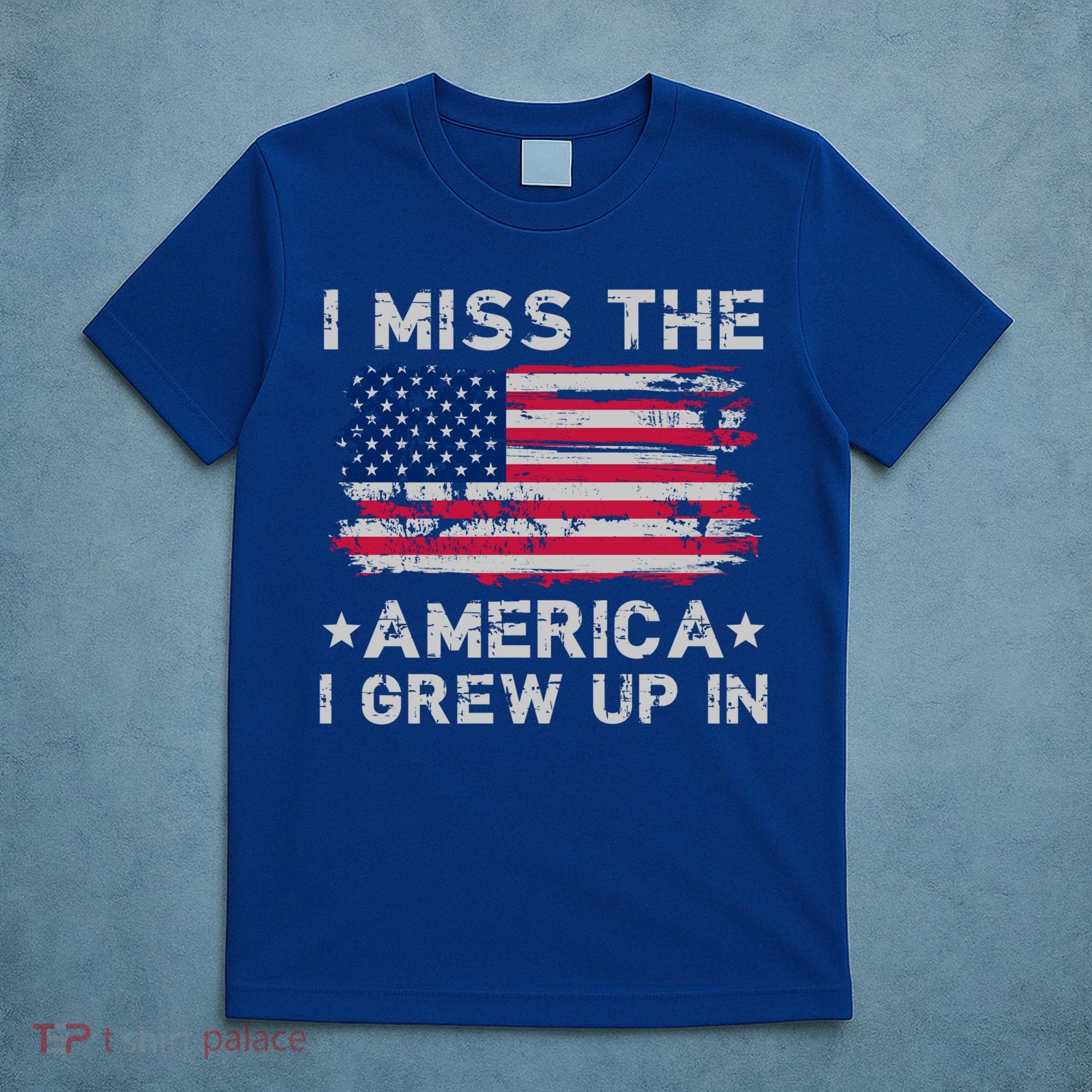 I Miss The America I Grew Up In American Flag Patriotic Meaningful Gift T-Shirt