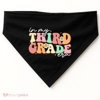 In My Third Grade Era Retro Back To School Teacher Student USA-Made Doggie Bandana thumb 0