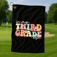 In My Third Grade Era Retro Back To School Teacher Student Golf Towel thumb 1