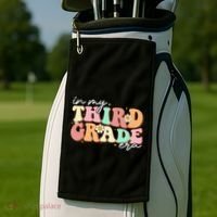 In My Third Grade Era Retro Back To School Teacher Student Golf Towel thumb 2