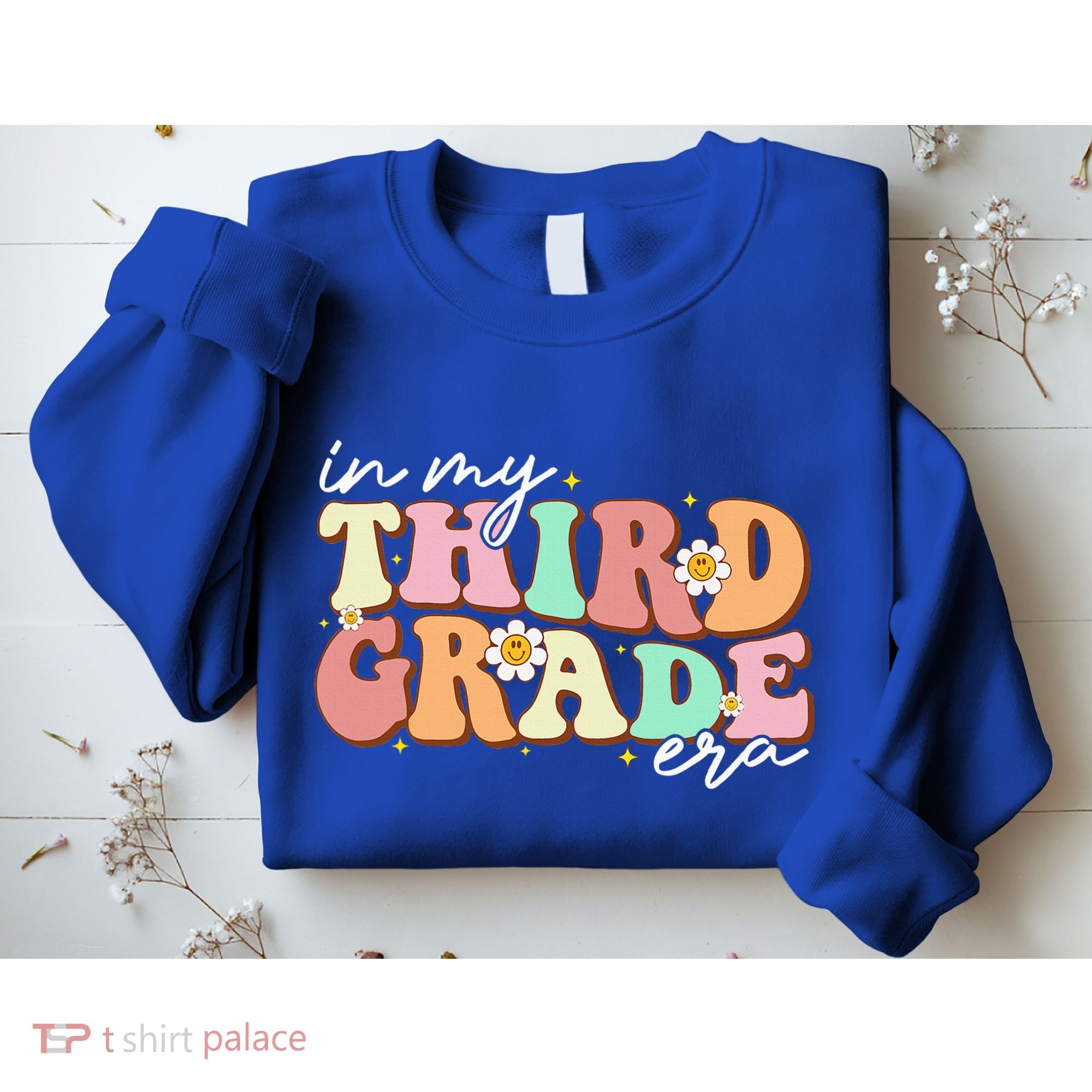 In My Third Grade Era Retro Back To School Teacher Student Sweatshirt