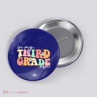 In My Third Grade Era Retro Back To School Teacher Student Button thumb 0