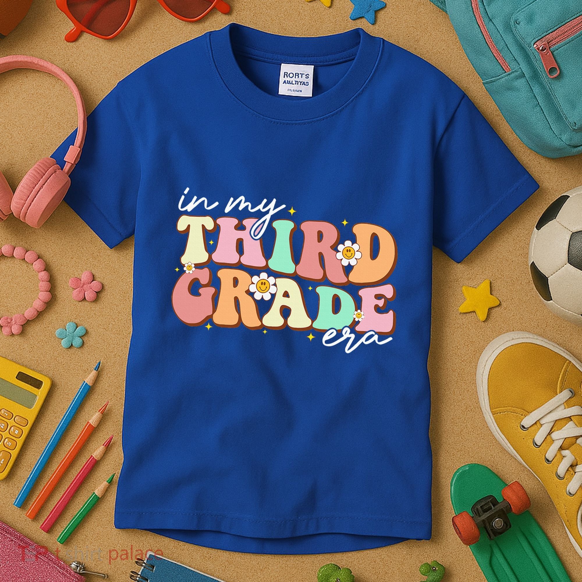 In My Third Grade Era Retro Back To School Teacher Student Kids T-Shirt