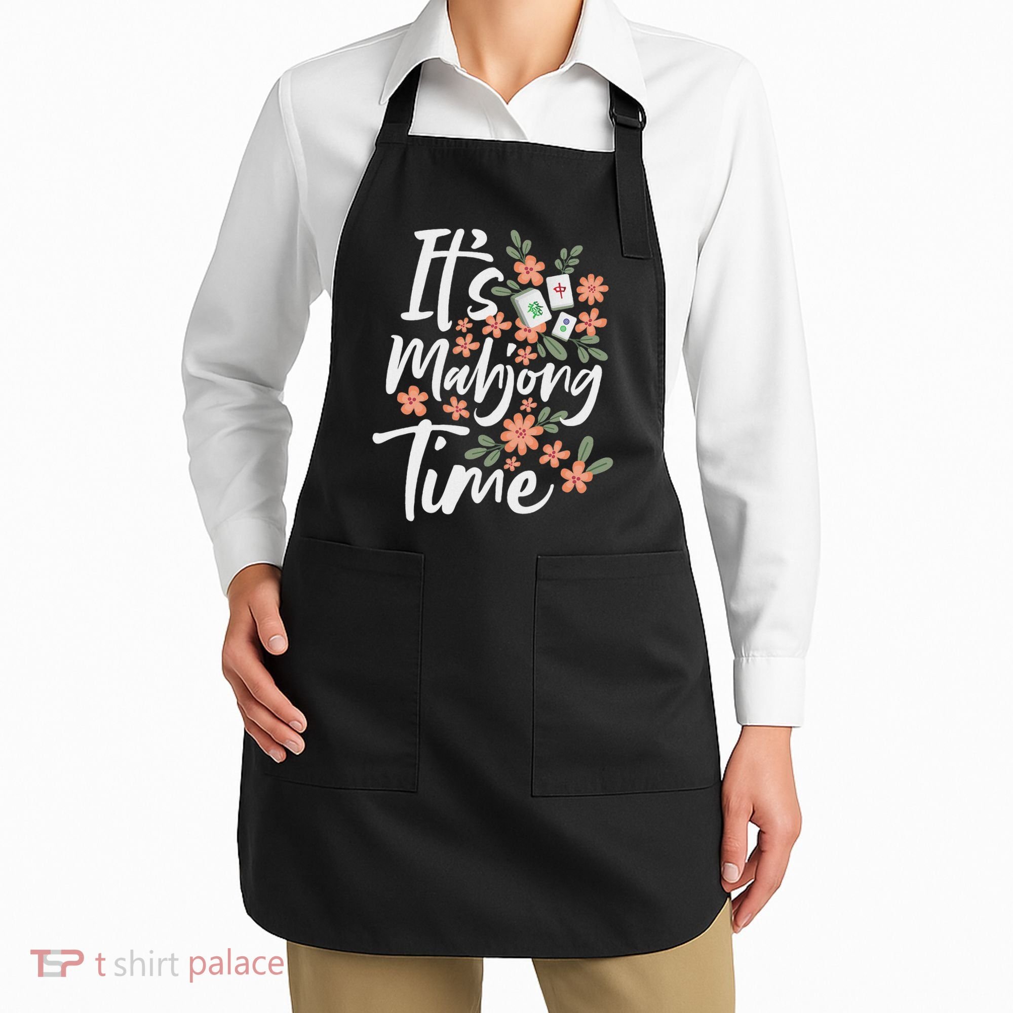 It's Mahjong Time Gambling Chinese Game Casino Player Apron