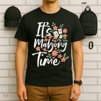 It's Mahjong Time Gambling Chinese Game Casino Player T-Shirt thumb 6