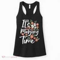 It's Mahjong Time Gambling Chinese Game Casino Player Women's Tank Top thumb 0