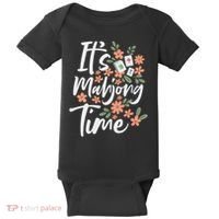 It's Mahjong Time Gambling Chinese Game Casino Player Baby Bodysuit thumb 0