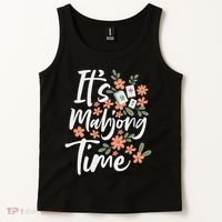 It's Mahjong Time Gambling Chinese Game Casino Player Tank Top thumb 2