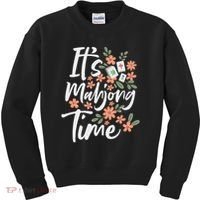 It's Mahjong Time Gambling Chinese Game Casino Player Kids Sweatshirt thumb 0