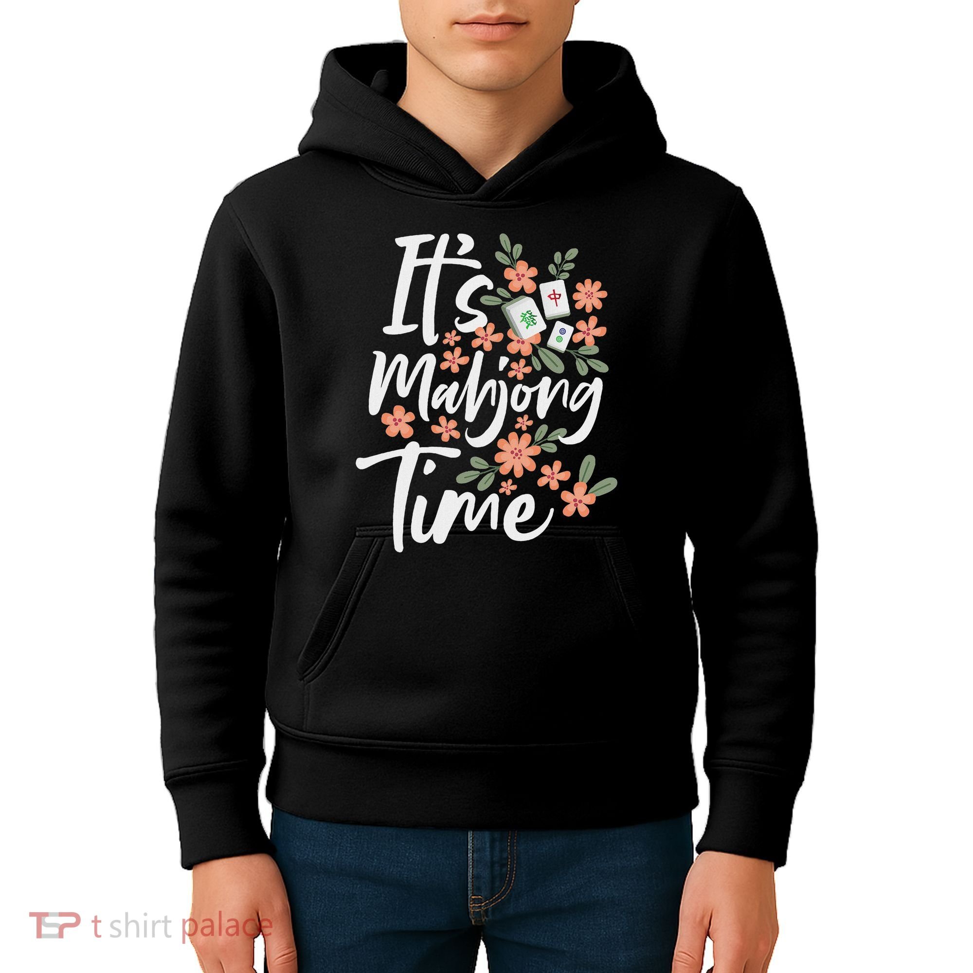 It's Mahjong Time Gambling Chinese Game Casino Player Kids Hoodie