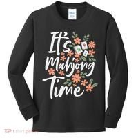 It's Mahjong Time Gambling Chinese Game Casino Player Kids Long Sleeve Shirt thumb 0