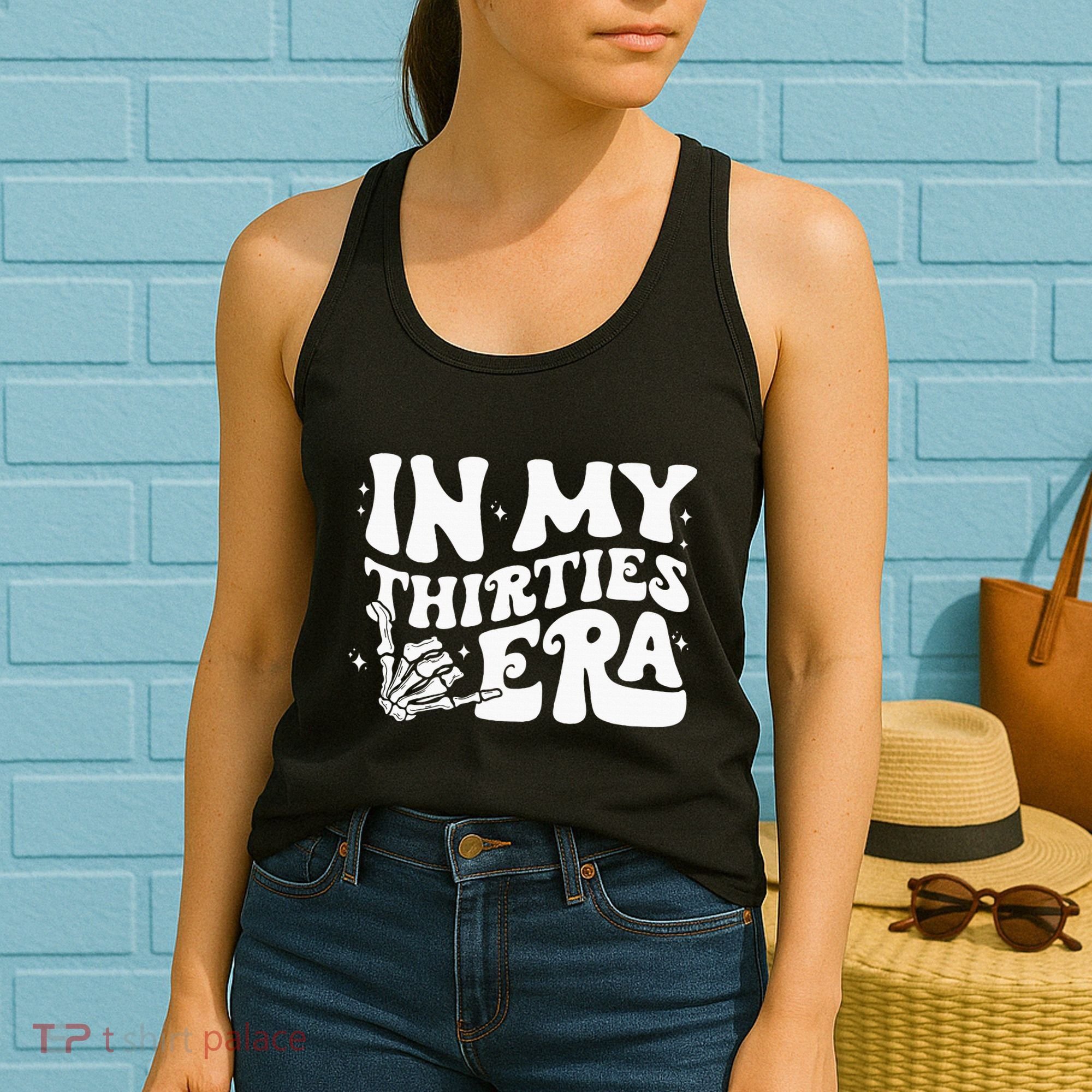 In My Thirties Era 30th Birthday Outfit Skeleton Hand Women's Tank Top