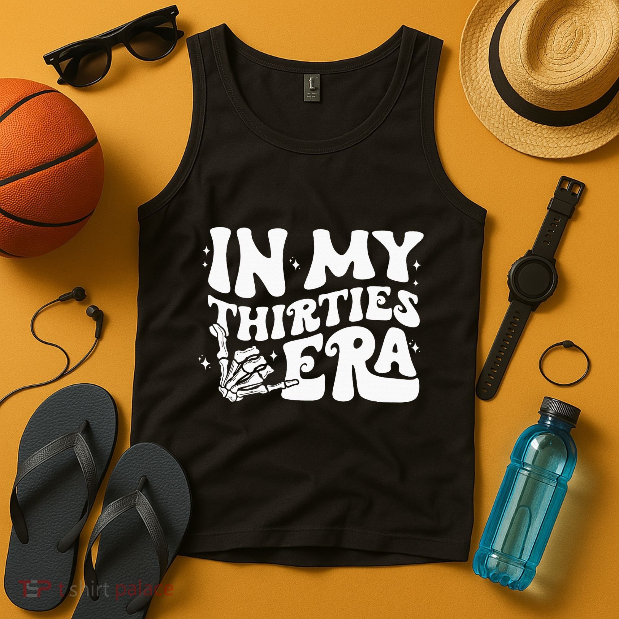 In My Thirties Era 30th Birthday Outfit Skeleton Hand Tank Top