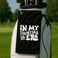 In My Thirties Era 30th Birthday Outfit Skeleton Hand Golf Towel thumb 2