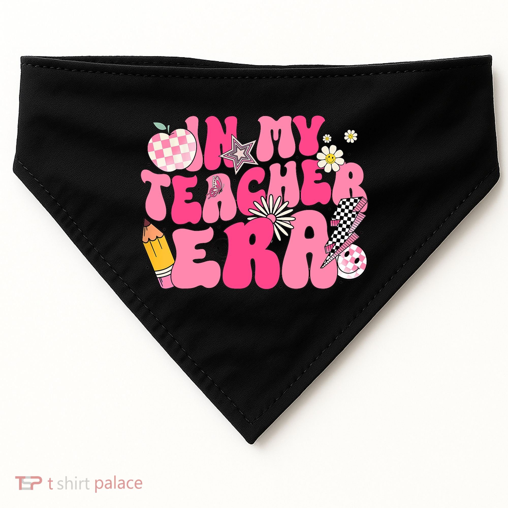 In My Teacher Era First Day Of School Back To School USA-Made Doggie Bandana