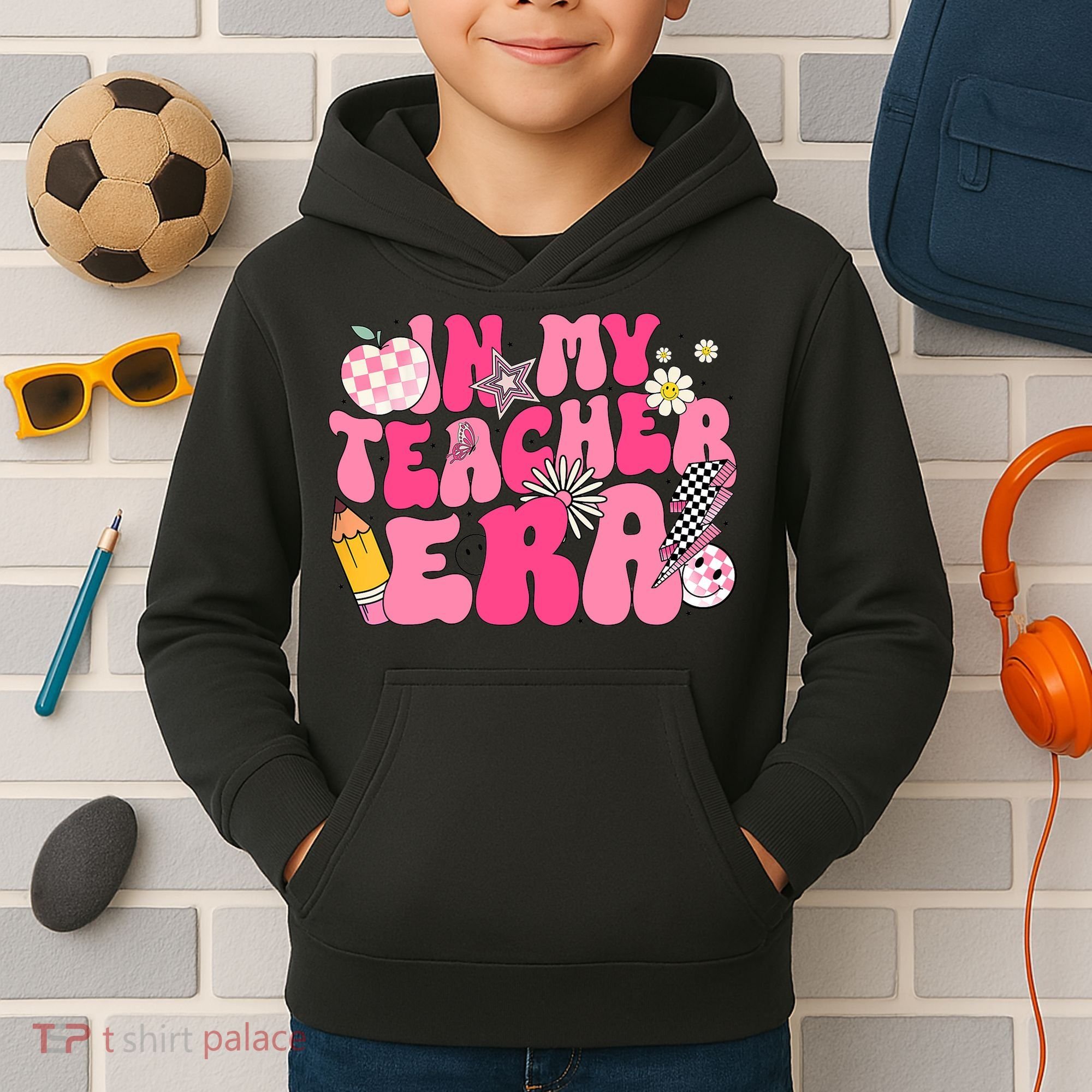 In My Teacher Era First Day Of School Back To School Kids Hoodie