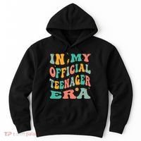 In My Teenager Era Groovy 13th Birthday Hoodie thumb 0