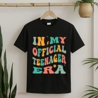 In My Teenager Era Groovy 13th Birthday T-Shirt thumb 2